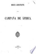 Memoria administrativa de la campaña de Africa