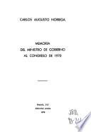 Memoria al Congreso
