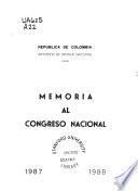 Memoria al Congreso
