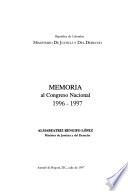 Memoria al Congreso Nacional