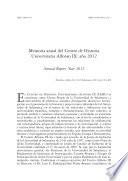 Memoria anual del Centro de Historia Universitaria Alfonso IX: año 2012