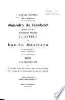Memoria científica para la inauguración de la estatua de Alejandro de Humboldt