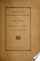 Memoria correspondiente al año 1892