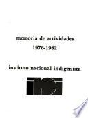 Memoria de actividades 1976-1982