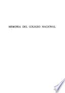 Memoria de el Colegio Nacional