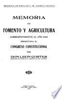 Memoria de fomento y agricultura correspondiente al año ...