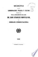 Memoria de gobernación, justicia, policía y culto ...