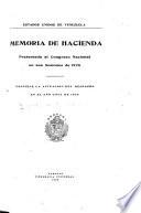 Memoria de Hacienda