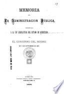Memoria de la administración publica