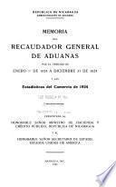 Memoria de la Dirección General de Aduanas