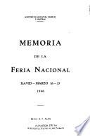 Memoria de la Feria Nacional