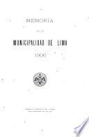 Memoria de la Municipalidad de Lima
