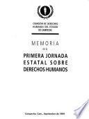 Memoria de la Primera Jornada Estatal sobre Derechos Humanos