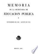 Memoria de la Secretaría de Educación Pública