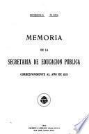 Memoria de la Secretaría de Educación Pública