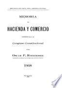 Memoria de la Secretaría de Hacienda y Comercio correspondiente al año ...