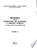 Memoria de la Secretaría de Hacienda y Crédito Público