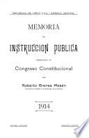 Memoria de la Secretaría de Instrucción Pública