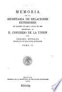 Memoria de la Secretaría de Relaciones Exteriores