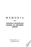 Memoria de la segunda Convención Nacional de Contadores Públicos