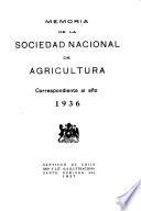 Memoria de la Sociedad nacional de agricultura
