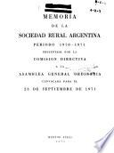 Memoria de la Sociedad Rural Argentina