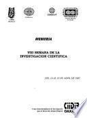 Memoria de la VIII Semana de la Investigación Científica