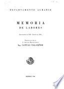 Memoria de labores