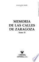 Memoria de las calles de Zaragoza