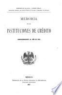 Memoria de las instituciones de crédito
