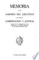 Memoria de las labores realizadas por el Ministerio de Gobernación