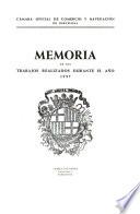 Memoria de los trábajos realizados durante el año