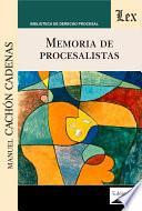 Memoria de procesalistas