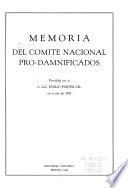 Memoria del Comité nacional pro-damnificados
