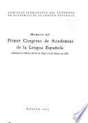 Memoria del ... Congreso de Academias de la Lengua Española