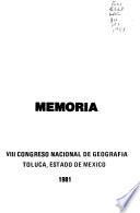Memoria del ... Congreso Nacional de Geografía