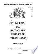 Memoria del ... Congreso Nacional de Paleontología