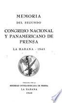 Memoria del ... Congreso nacional y pan-americano de la prensa