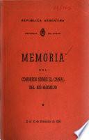 Memoria del Congreso sobre el Canal del Río Bermejo