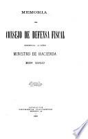 Memoria del Consejo de Defensa Fiscal