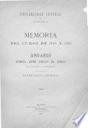 Memoria del curso ... y anuario ...
