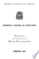 Memoria del Departamento de Obras Municipales