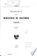 Memoria del Ministerio de Hacienda