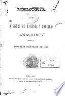 Memoria del Ministerio de Hacienda y Comercio