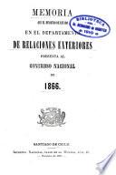 Memoria del Ministerio de Relaciones Exteriores