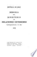 Memoria del Ministerio de Relaciones Exteriores