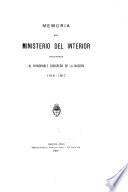 Memoria del Ministerio del Interior presentada al Congreso Nacional