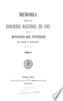 Memoria del Ministerio del Interior presentada al Congreso Nacional
