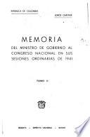 Memoria del Ministro de Gobierno al Congreso de ...