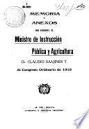 Memoria del Ministro de Justicia é Instrucción Pública ... al Congreso Ordinario de ...
